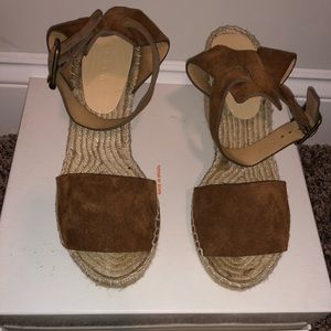 Tan Suede wedge